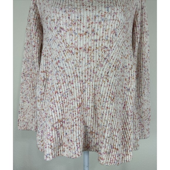 NIC+ZOE Speckled V Neck Sweater in Cream Multi Size Small (4/6) - Picture 11 of 12